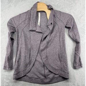 Lululemon Rulu Rally Wrap Cardigan Heathered Graphite Purple Women's 2‎ W3BVLS